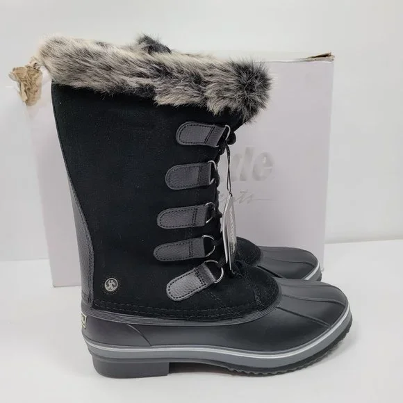 Northside Katsura Womens Insulated Waterproof 3M Black Snow Boots US Size 10 NWT - Picture 1 of 12